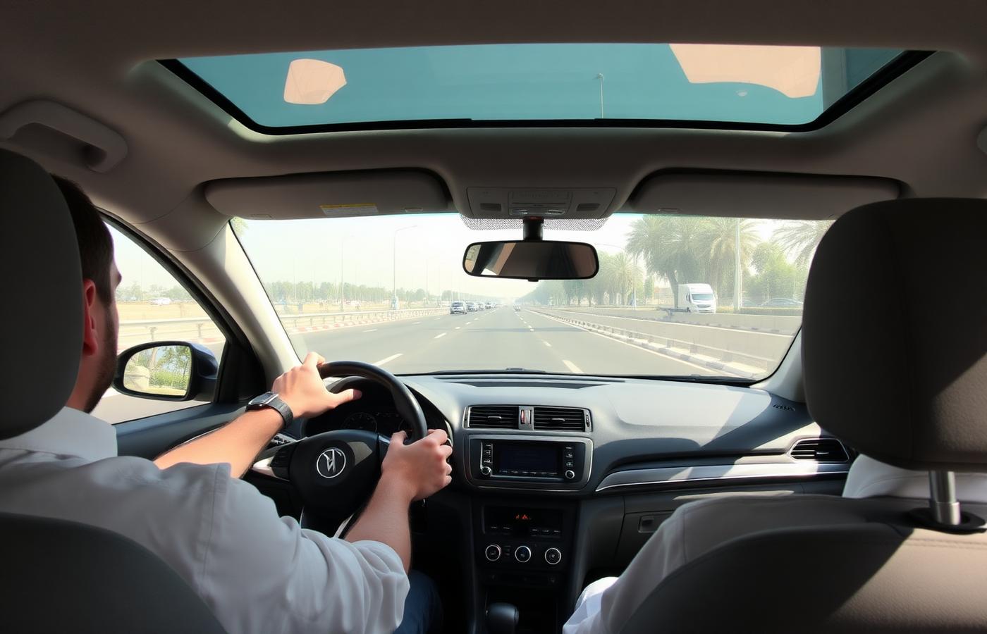 Car inspection on Yas Island